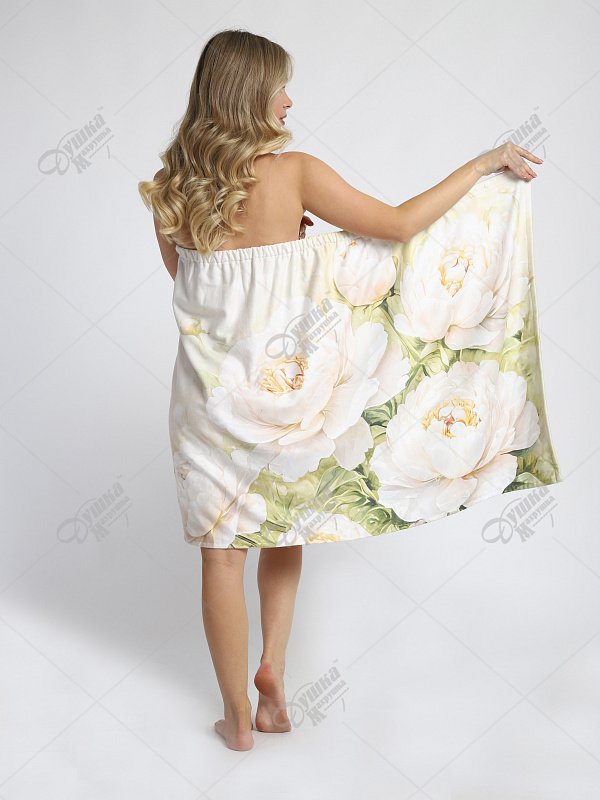 Парео женское  на кнопках &quot;Пионы&quot;( рис.3)