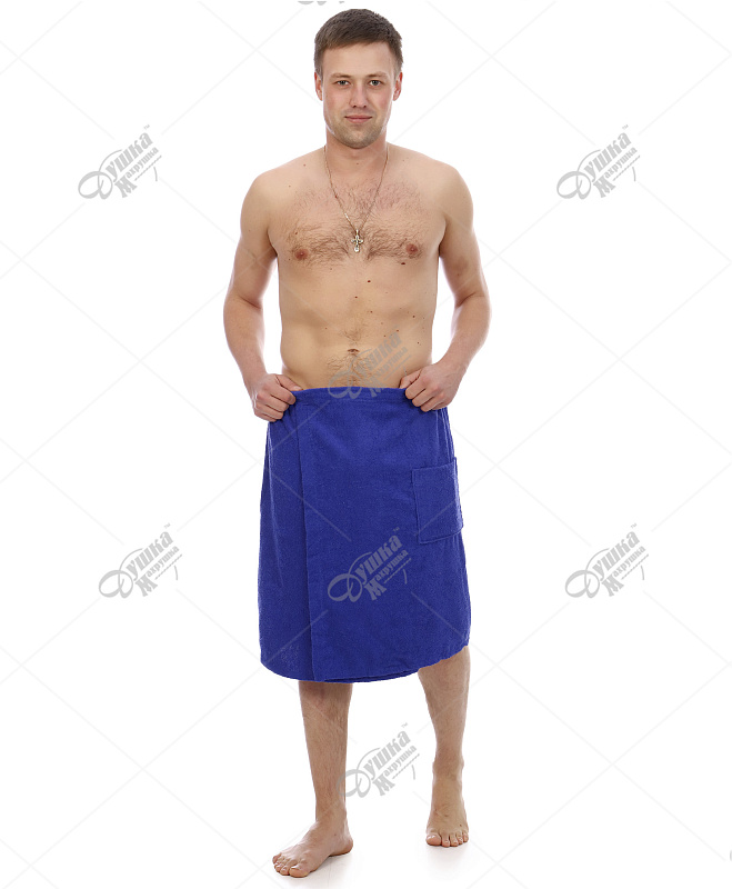 Килт махровый синий